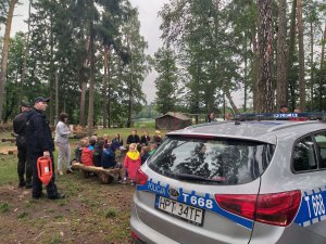 spotkanie z harcerzami w bazie obozowej