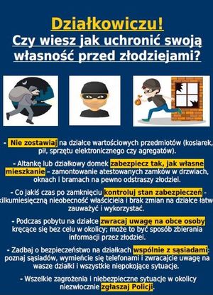 ulotka z radami dla działkowiczów